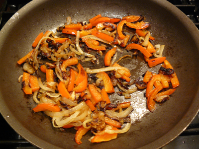 Stir Frying Veggies for Garlicky Chicken Crêpes