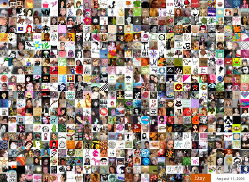 Etsy Visualization:  All Etsy Members with Avatars August 2005