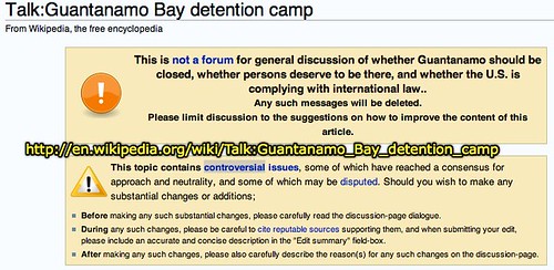 Talk Page Guantanamo Bay detention camp