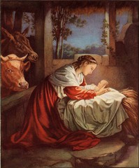 Jesus in manger with Mary