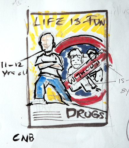 Life is fun, say no to drug sketch