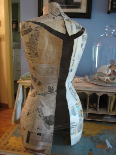 cut carefully along back to remove from dress form