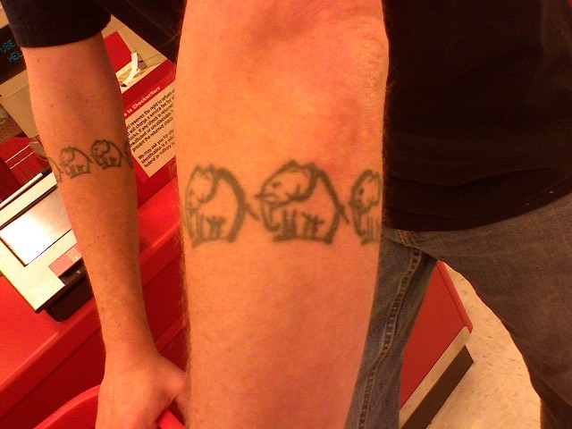 Bama elephant tattoos. This, of course, is not the most impressive example 