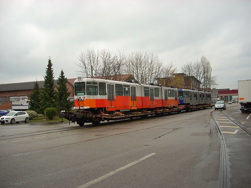 Verlad BERNMOBIL-Trams in Basel, 15.4.2007