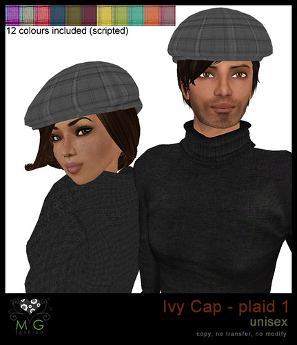 [MG fashion] Ivy cap - plaid 1 (unisex and scripted)