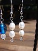 Cultured pearl and swarovski crystal earrings