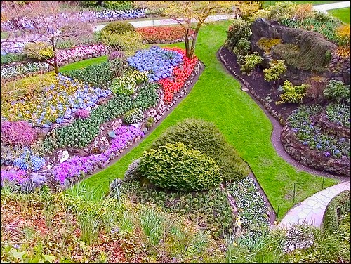 Butchart Gardens in April by mmmee (on flickr)