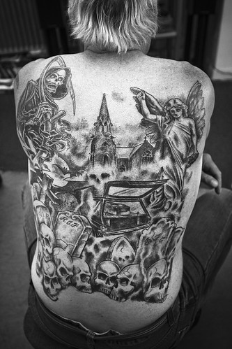 Graveyard tattoo by The Tattoo Studio. Tattooed at The Tattoo Studio, 