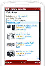 Mobile Live Search With Products