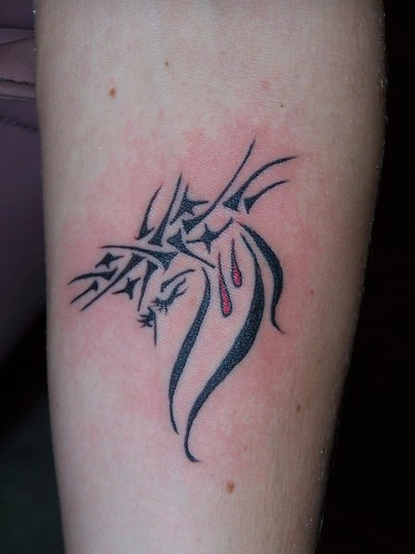 christ tattoo. tribal Christ. a faith Tattoo