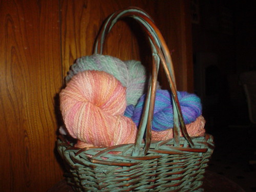 Basket of yarns