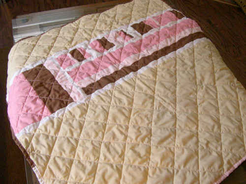 pink chocolate baby quilt