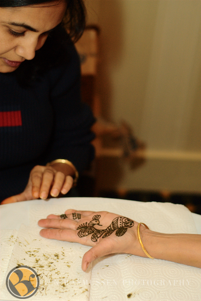 Applying Henna