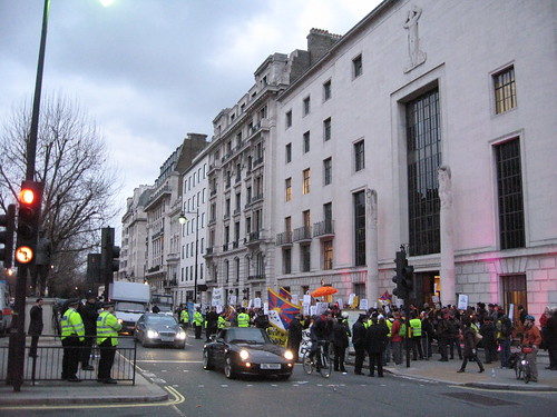 Protest outside Chinese Embassy London