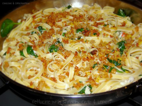 Fettucine with Spinach, Crab & Lemon 3