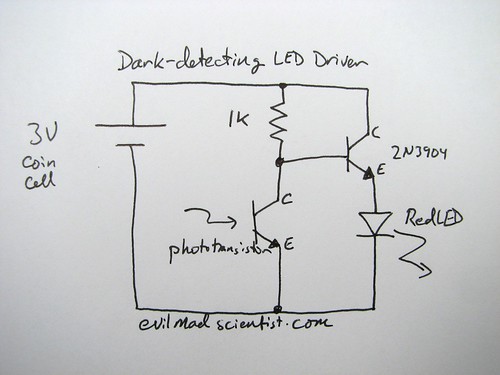 A Simple and Cheap Dark-Detecting LED Circuit | Evil Mad ...