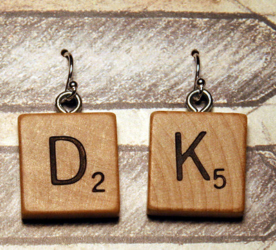 Another pair of Scrabble earrings