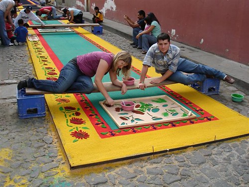 alfombras semana santa guatemala. Una alfombra en La Antigua