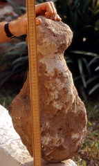 Carved stone figure from Sierra Leone at the Africana Museum, Cuttington College, Suakoko, Liberia (West Africa)