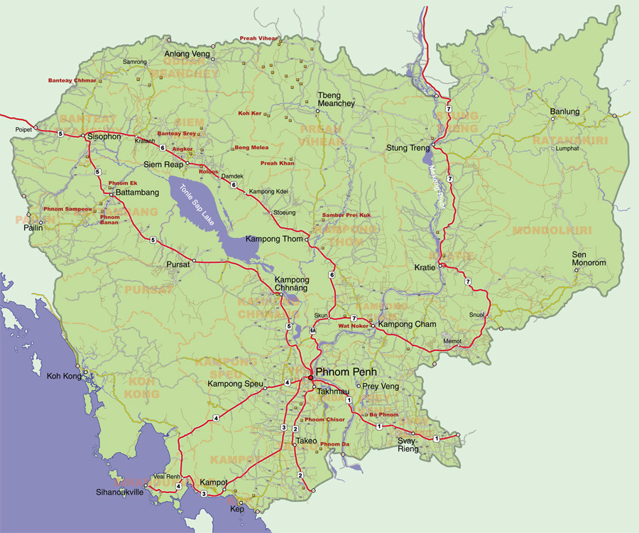 mapa de camboya