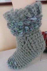 Crocheted slipper