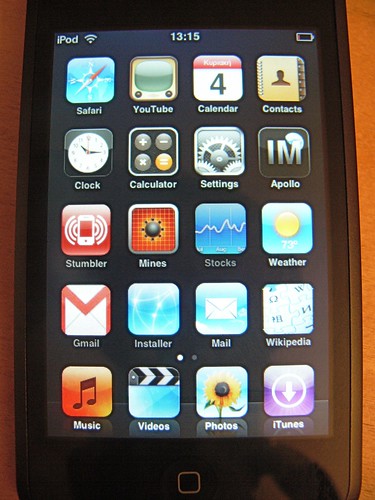Original Ipod Touch Home Screen. iPod Touch with Gmail and