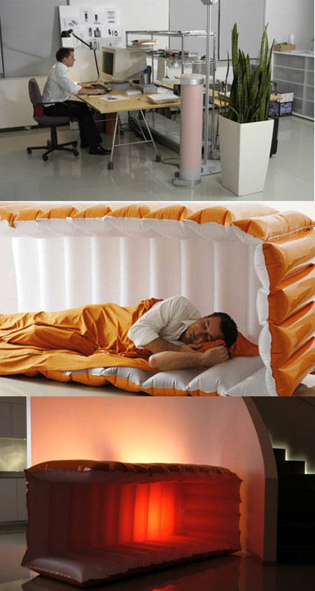 Nappak, office sleeping bag design