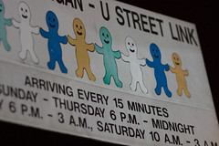 Adams Morgan - U Street Link bus sign