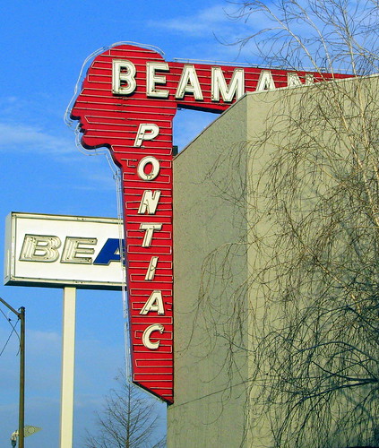 old Beaman Pontiac sign