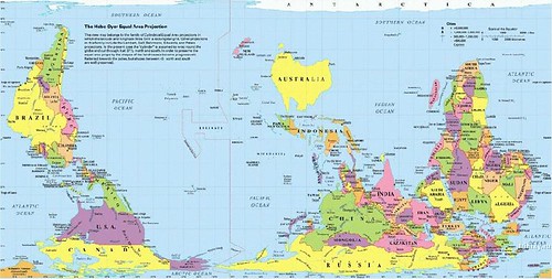 World Map From Australia