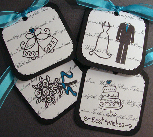 Turquoise Wedding Tags by