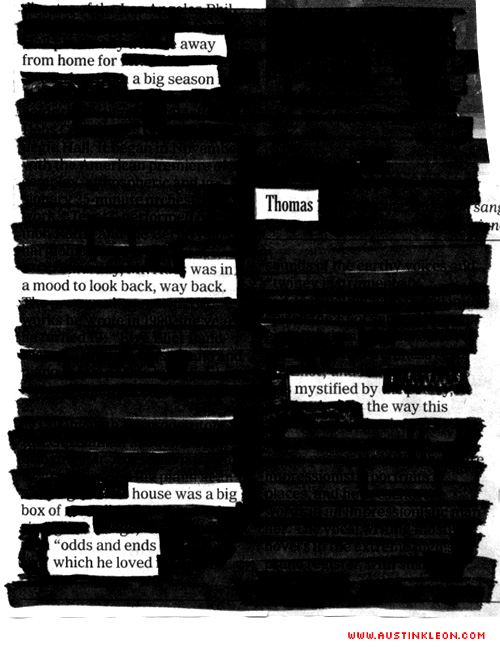 newspaper blackout poem