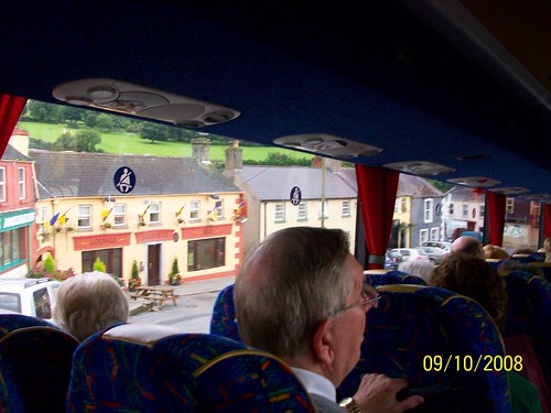 Ireland - Killkenny to Wicklow - yes, the bus is about to turn and go down that tight downwardly curving street!