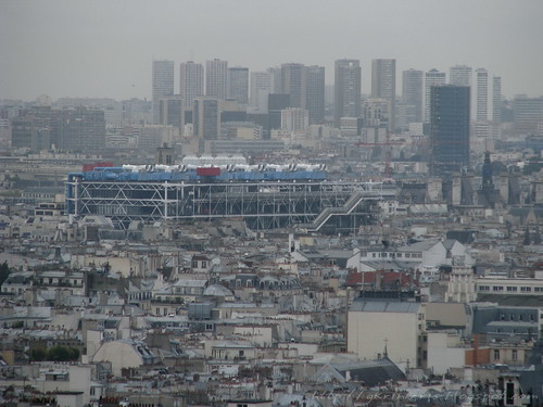 Centre Georges Pompidou as viewed from Montmartre
