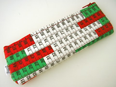 Red, Green and White Measuring Tape Case