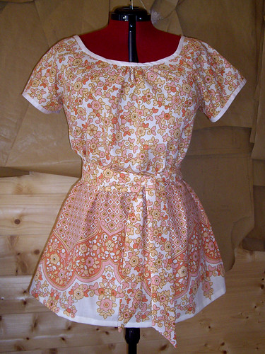 1970s print tunic dress