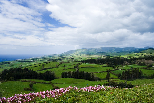 View over Ponta Delgada plateau