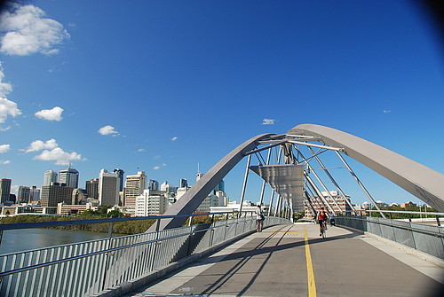 Goodwill Bridge, a ponte da Boa-Vontade, em Brisbane na Austrália