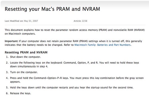 parameter ram mac