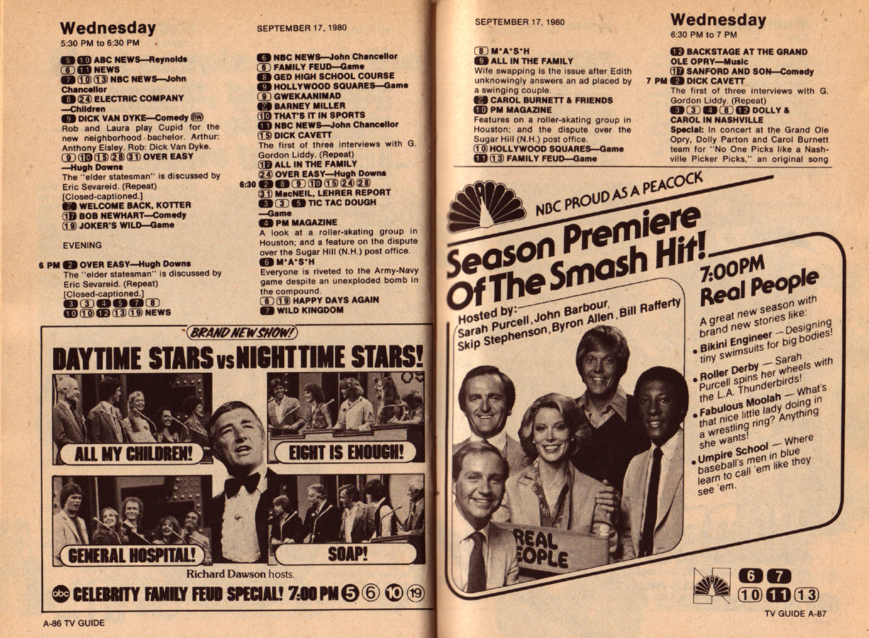 The Essential TV Guide Fall Previews of the 80s, Part 2: 1980! | Branded in  the 80s