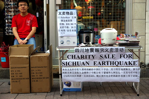Charity sale for Sichuan Earthquake - in Montreal
