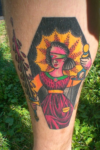 lady justice tattoo. sweet new lady justice.
