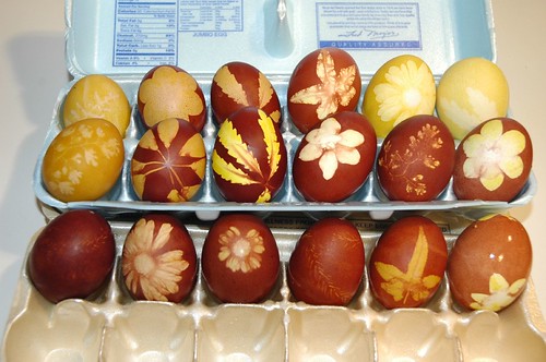 Hand-dyed easter eggs