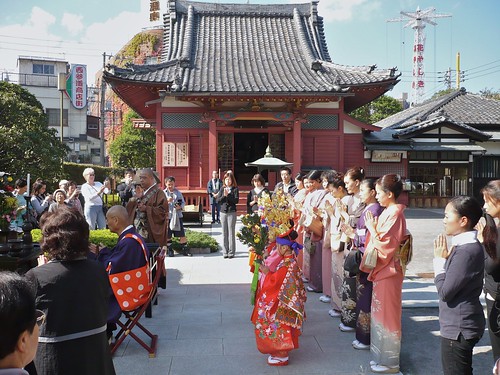 Buddhist ceremony near the Sensoji
