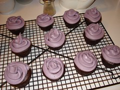 Cupcakes: chocolate with buttercream icing