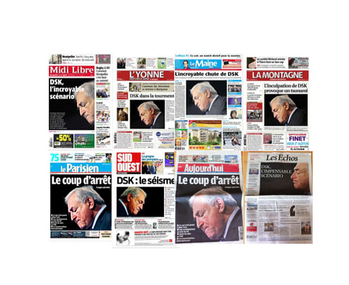 Dominique Strauss-Kahn (DSK) : unes de journaux