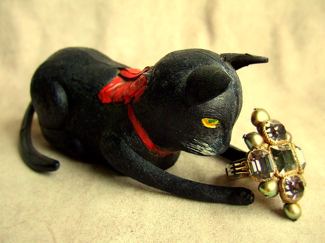 Toy black cat