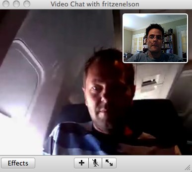 Video AIM with Fritz on a flight to NYC