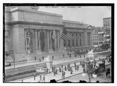NY public library on opening day