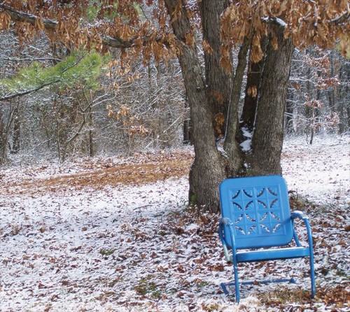 the blue chair